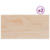 vidaXL Dessus de table 2 pcs 70x35x1,7cm rectangulaire bois pin massif