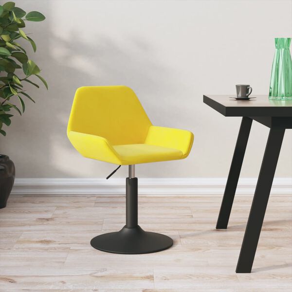 vidaXL Tabouret de bar Jaune moutarde Velours