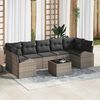 vidaXL Ensemble de canap&eacute; de jardin Gris 55 x 55 x 37 cm polyrotin