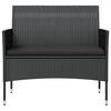vidaXL Salon de jardin 8 pcs avec coussins r&eacute;sine tress&eacute;e noir