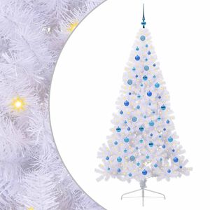 vidaXL Sapin de No&euml;l artificiel avec 300 LED Blanc 210 cm PVC et Acier