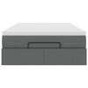 vidaXL Cadre de lit ottoman avec matelas gris fonc&eacute; 120x200cm tissu