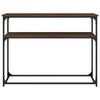 vidaXL Table console ch&ecirc;ne marron 100x35,5x75 cm bois d'ing&eacute;nierie