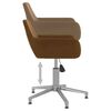 vidaXL Chaises pivotantes &agrave; manger lot de 6 Marron Velours