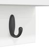 vidaXL Porte-manteau mural Blanc 40 x 10,5 x 18 cm Bois d'ing&eacute;nierie