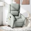 vidaXL Fauteuil inclinable de massage &eacute;lectrique gris clair velours