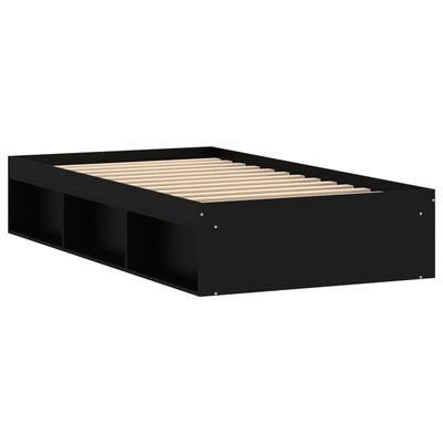 vidaXL Cadre de lit sans matelas noir 100x200 cm