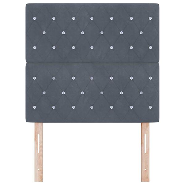 vidaXL T&ecirc;te de lit avec t&ecirc;te de lit Gris fonc&eacute; 100 cm Cuir synth&eacute;tique