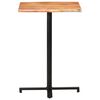 vidaXL Table de bar au bord naturel 60x60x110 cm Bois d'acacia massif