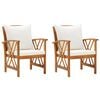 vidaXL Chaises de jardin avec coussins lot de 2 Bois d'acacia massif