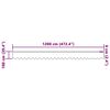 vidaXL Rideau en Dentelle Floral Blanc 100 x 1200 cm Polyester