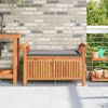 vidaXL Banc de rangement de jardin avec coussin 91 cm Bois d'acacia