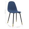 vidaXL Chaises &agrave; manger lot de 2 bleu tissu