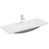 vidaXL Ensemble de meubles de salle de bain Noir Agglom&eacute;r&eacute;