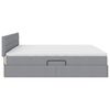 vidaXL Lit avec rangement et matelas Gris clair 200 x 200 cm