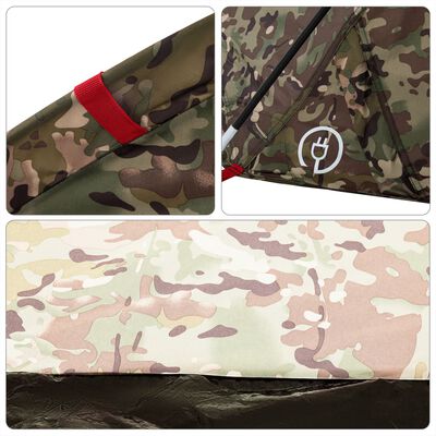 vidaXL Tente de pêche 5 personnes camouflage imperméable