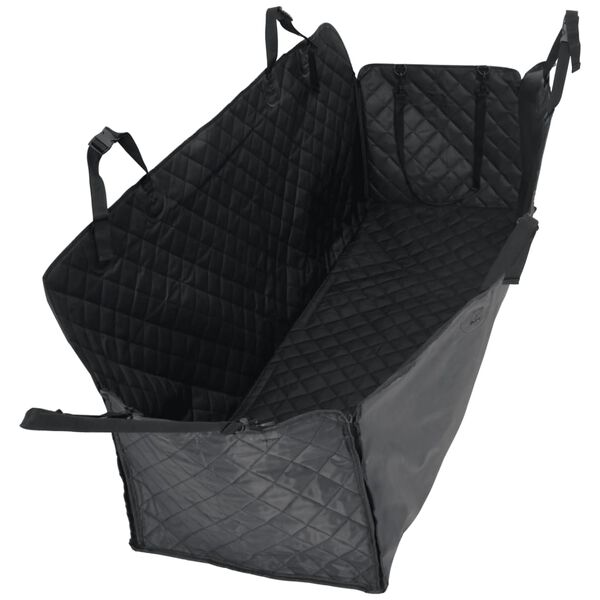 vidaXL Housse de si&egrave;ge de voiture pour chien noir 137x46x50 cm