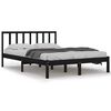 vidaXL Cadre de lit sans matelas noir bois de pin massif 120x200 cm