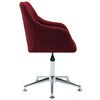 vidaXL Chaise pivotante &agrave; manger rouge bordeaux tissu