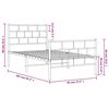 vidaXL Cadre de lit m&eacute;tal sans matelas avec pied de lit noir 90x200 cm