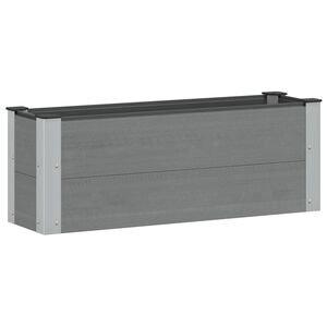 vidaXL Jardini&egrave;re sur&eacute;lev&eacute;e Gris 100 x 30 x 36 cm WPC et Aluminium