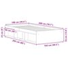 vidaXL Cadre de lit sans matelas ch&ecirc;ne sonoma 100x200 cm