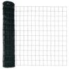 vidaXL Cl&ocirc;ture avec poteau Vert 1,4 x 10 m Acier et PVC