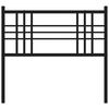 vidaXL T&ecirc;te de lit m&eacute;tal noir 100 cm