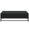 vidaXL Table basse noir 100x100x30 cm bois d'ing&eacute;nierie et m&eacute;tal