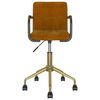 vidaXL Chaise pivotante de salle &agrave; manger Marron Velours