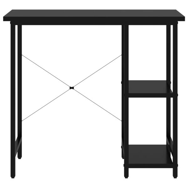 vidaXL Bureau d'ordinateur Noir 80x40x72 cm MDF et m&eacute;tal