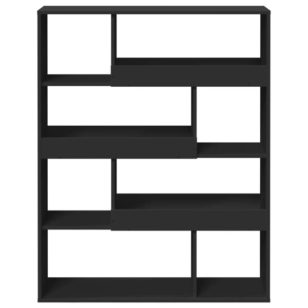 vidaXL Cloison de s&eacute;paration noir 100x33x125,5 cm bois d'ing&eacute;nierie