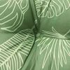 vidaXL Coussins de banc de jardin lot de 2 motif de feuilles tissu