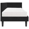vidaXL Cadre de lit d'angle avec matelas 2 pcs Noir Velours