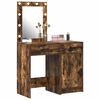 vidaXL Table de Toilette avec tiroir 2 pcs Marron 50 x 41 x 135 cm