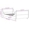 vidaXL Cadre de lit sans matelas blanc 90x190 cm bois de pin massif
