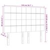 vidaXL T&ecirc;te de lit &agrave; LED Gris fonc&eacute; 144x5x118/128 cm Velours