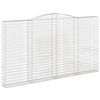 vidaXL Paniers &agrave; gabions arqu&eacute;s 3 pcs 400x30x220/240 cm Fer galvanis&eacute;