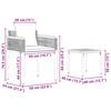 vidaXL Ensemble de meubles d'ext&eacute;rieur 3 pcs Beige et blanc cr&egrave;me