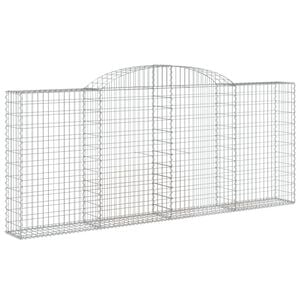vidaXL Panier de gabions arqu&eacute; 300x30x120/140 cm Fer galvanis&eacute;