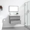 vidaXL Ensemble de meubles de salle de bain 2 pcs Sonoma gris