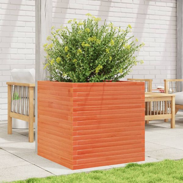 vidaXL Jardini&egrave;re cire marron 70x70x68,5 cm bois de pin massif