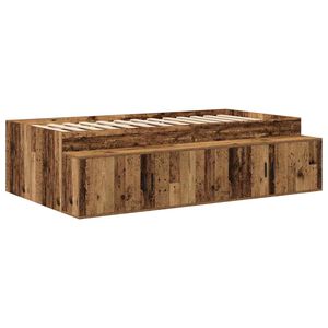 vidaXL Cadre de lit Bois Ancien 90 x 200 cm Bois d'ing&eacute;nierie