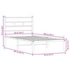 vidaXL Cadre de lit en m&eacute;tal sans matelas ch&ecirc;ne sonoma 90x200 cm