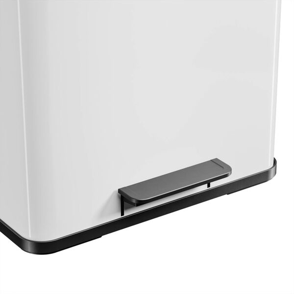 Hailo Poubelle à pédale Oko Duo Plus Taille L 17+9 L Blanc 0630-230