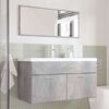 vidaXL Ensemble de meubles de salle de bain 3 pcs gris b&eacute;ton