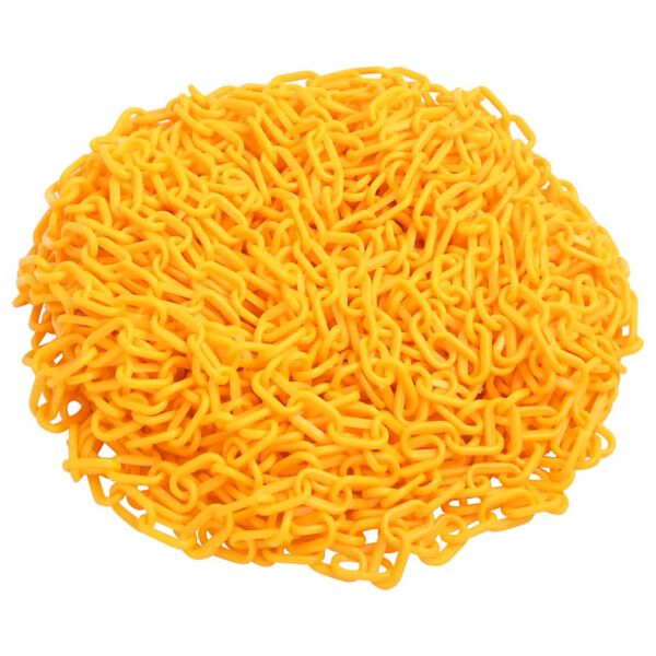vidaXL Cha&icirc;ne d'avertissement Jaune 100 m &Oslash;8 mm Plastique