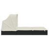vidaXL Transat 2 places avec toit pliable noir 213x118x97 cm