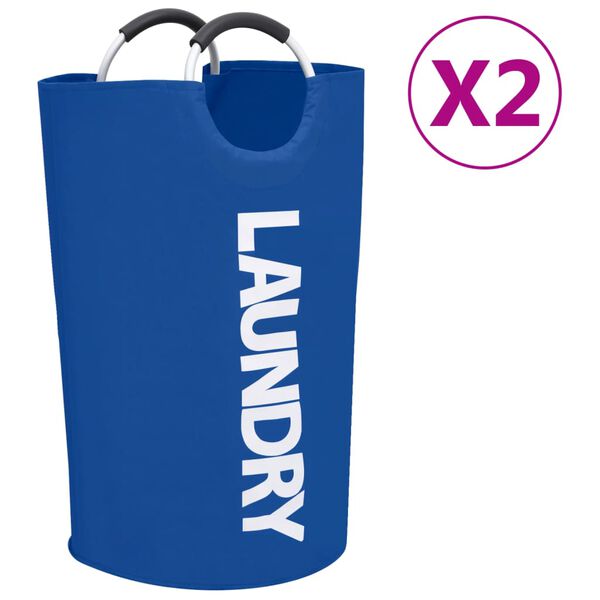 vidaXL Trieuses &agrave; linge 2 pcs Bleu