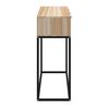 vidaXL Table console 105x30x75 cm bois d'ing&eacute;nierie et fer